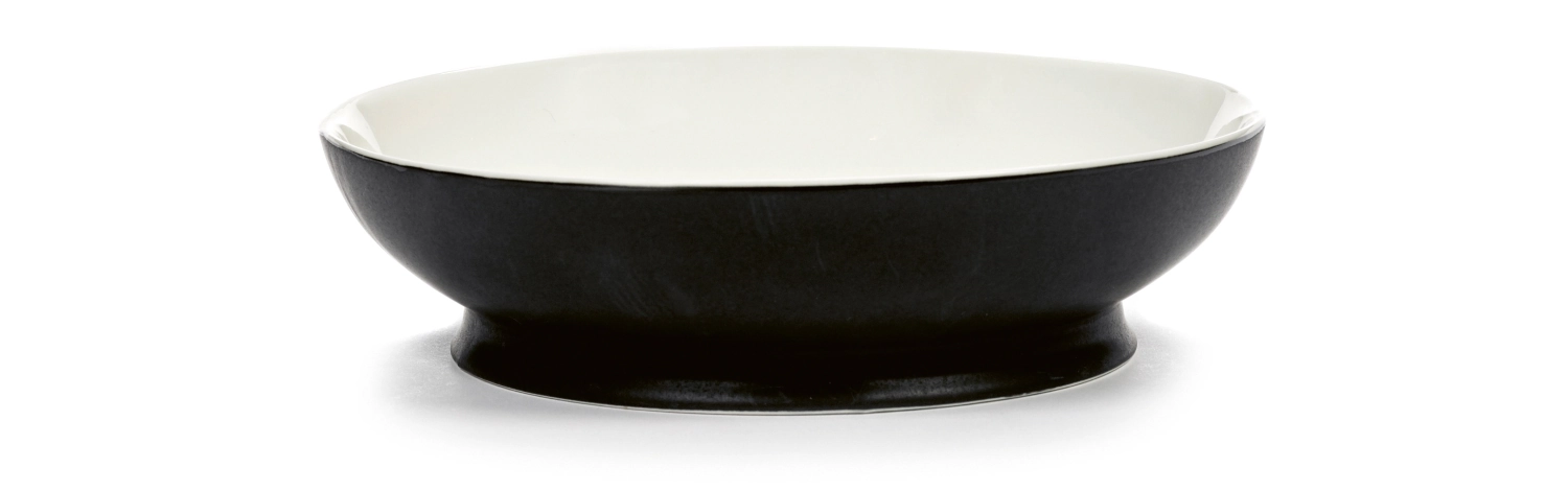 Ann Demeulemeester Assiette à soupe D19cm Ra Black/Off-White
