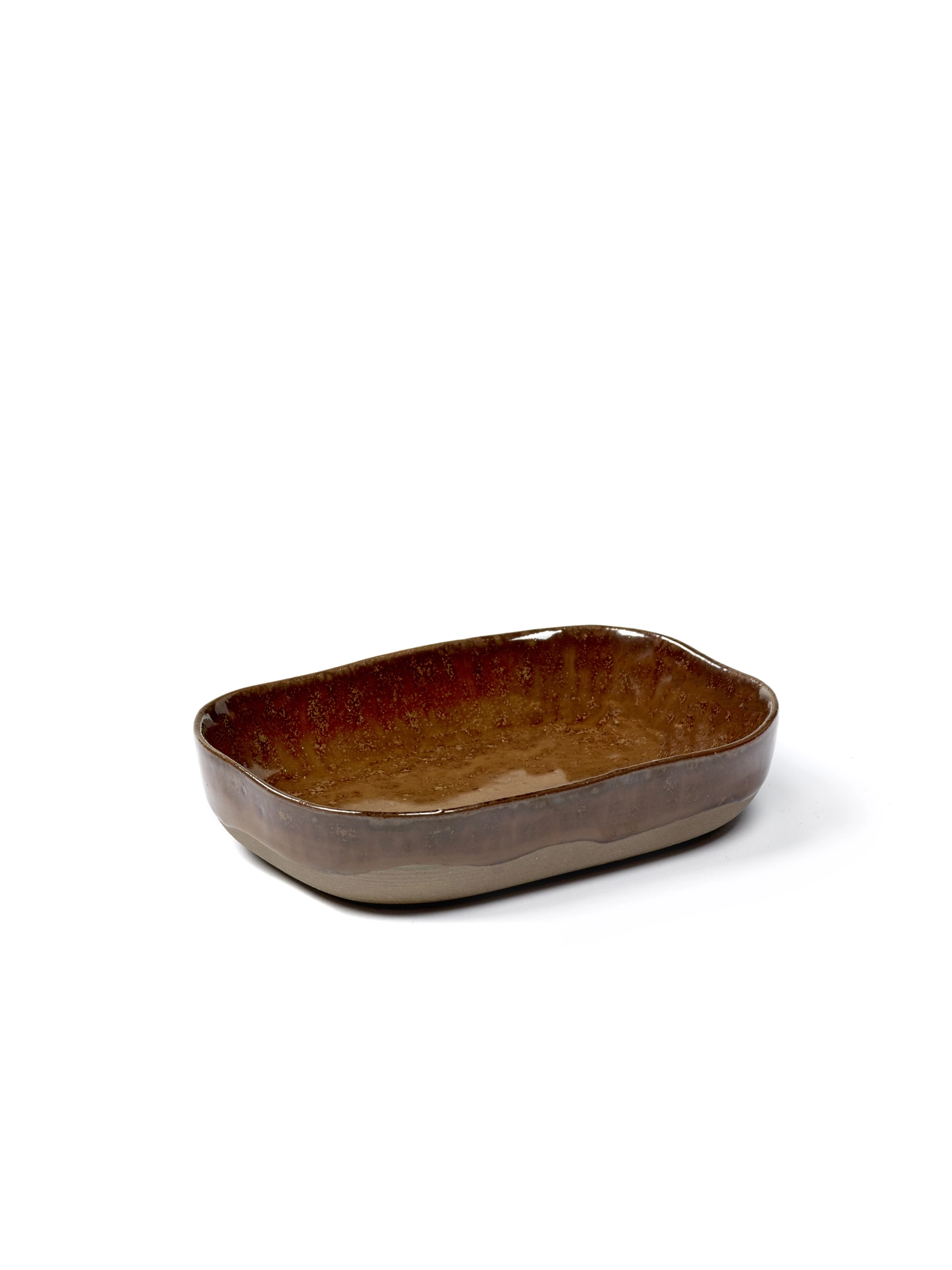 Merci La Nou. Table assiette creuse N°7 14.5X10.5X3cm Ocre/B