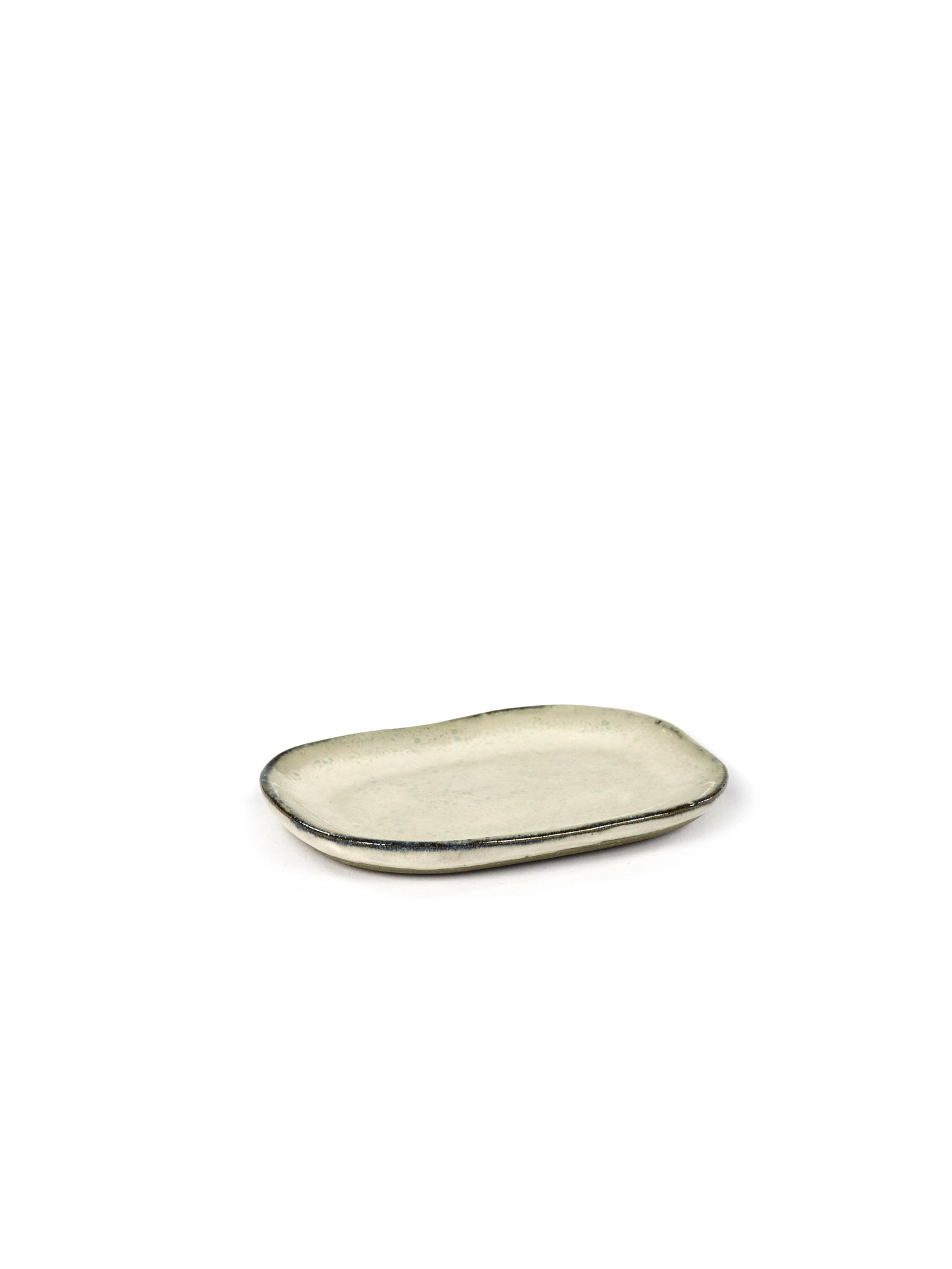 M. La Nou. Assiette de table droite. N°4 9.8X6.5X0.7cm Blanc