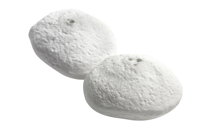 R. Van De Velde Per. Imperf. salière et poivrière D6X3cm