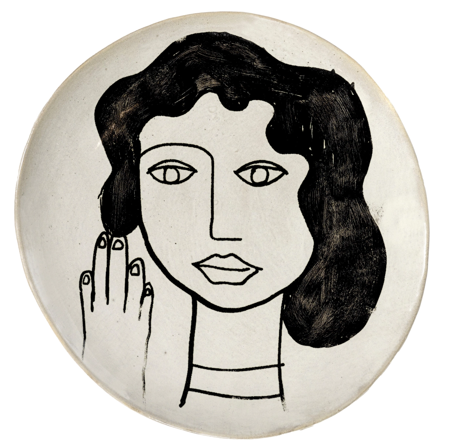 La Mère Assiette M D20 H2 cm Off White/Black