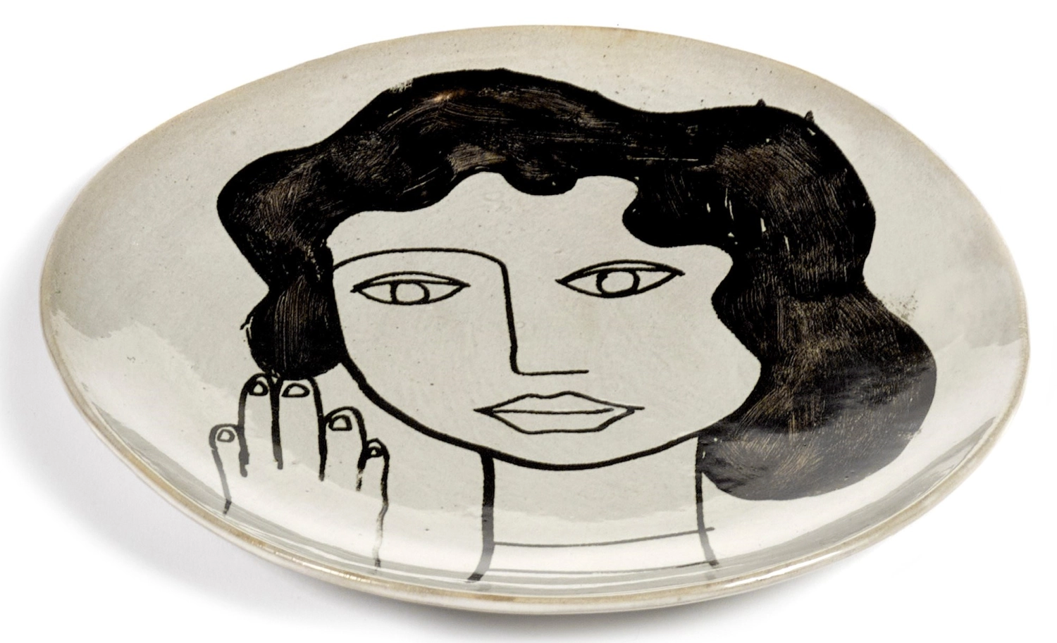 La Mère Assiette M D20 H2 cm Off White/Black