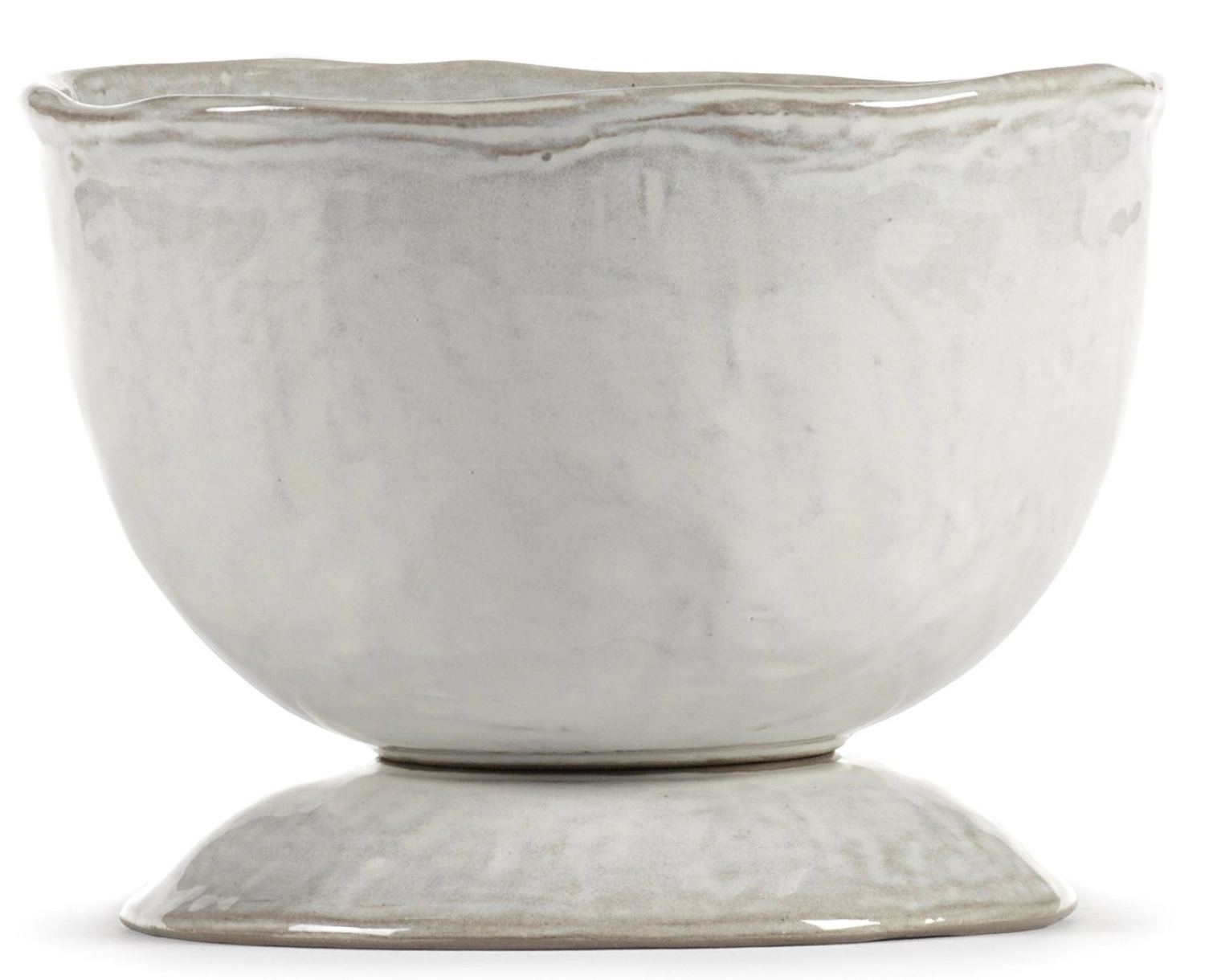 La Mère Schüssel hoch auf Fuss S D13 H9.5 cm Off White