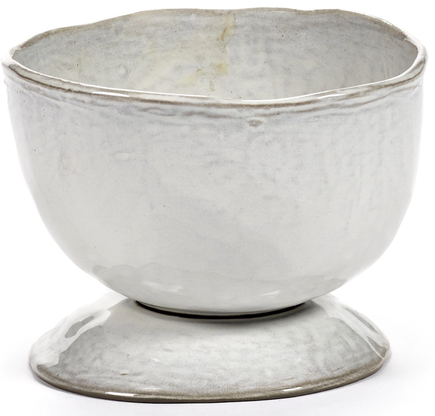 La Mère Schüssel hoch auf Fuss S D13 H9.5 cm Off White