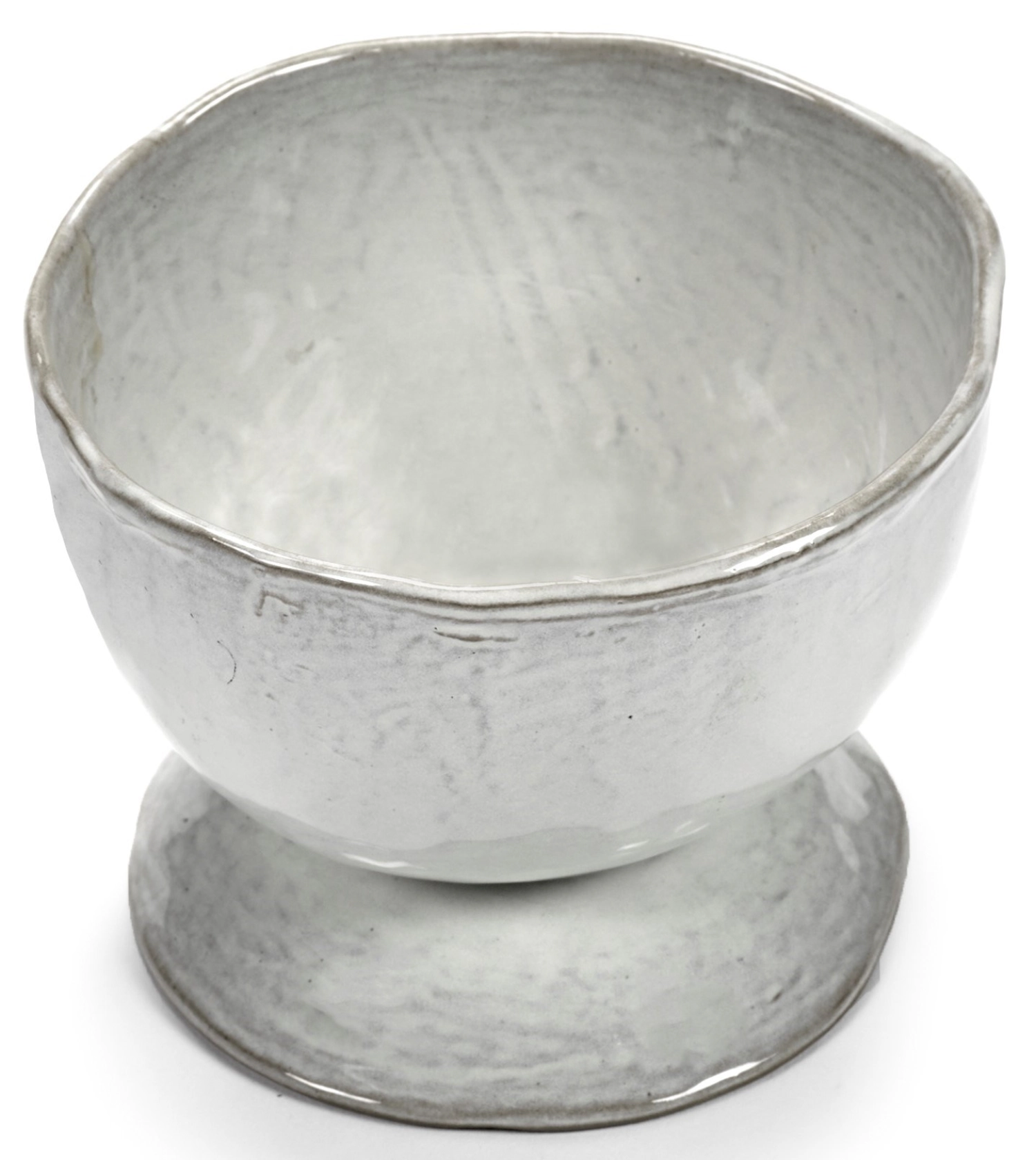 La Mère Schüssel hoch auf Fuss S D13 H9.5 cm Off White