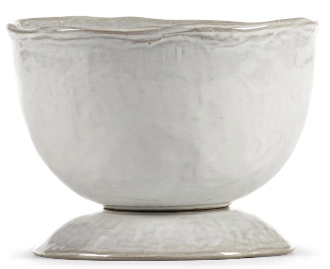 La Mère Schüssel hoch auf Fuss S D13 H9.5 cm Off White