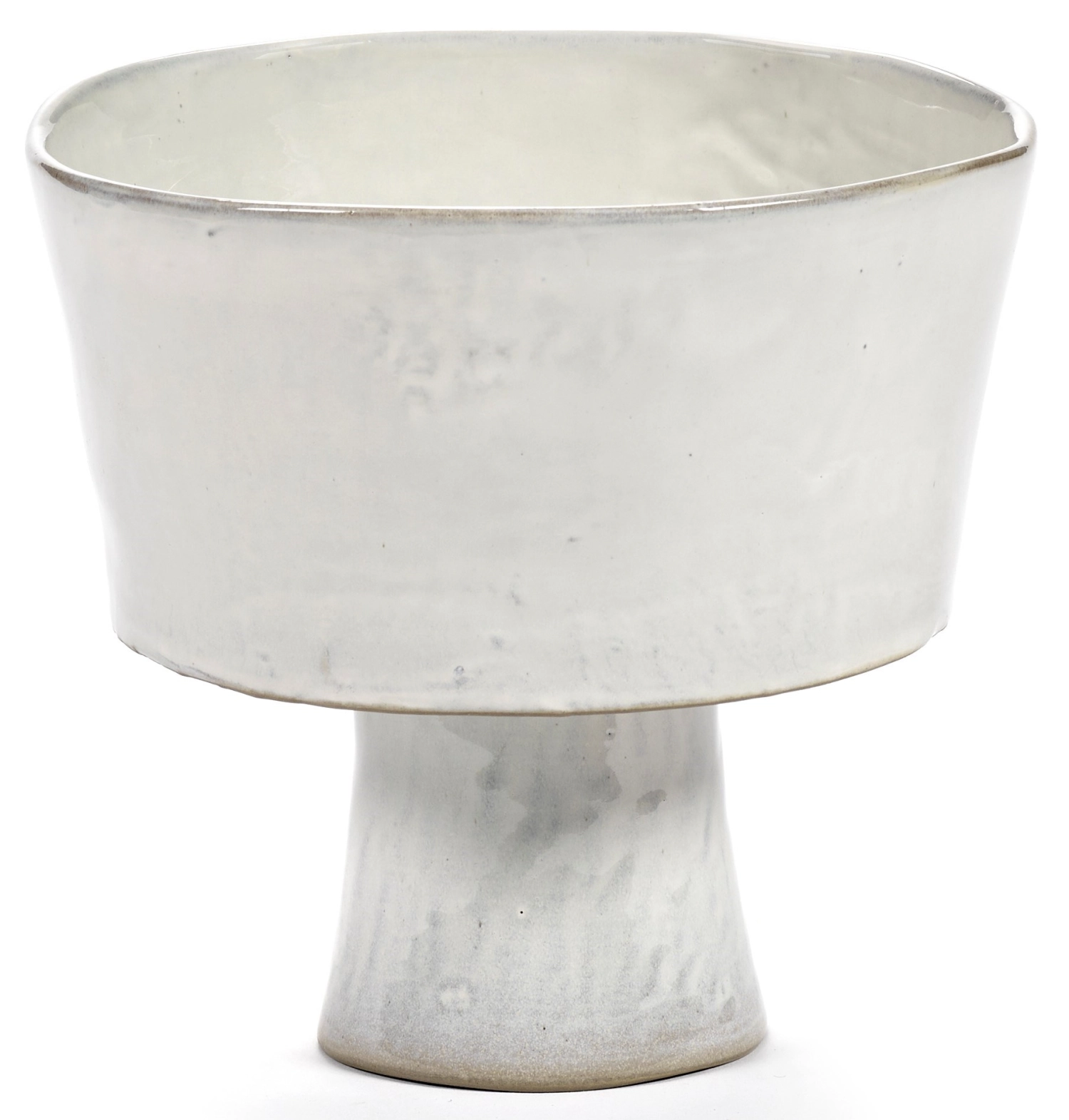 La Mère Plat haut sur pied D18 H16.5 cm Off White