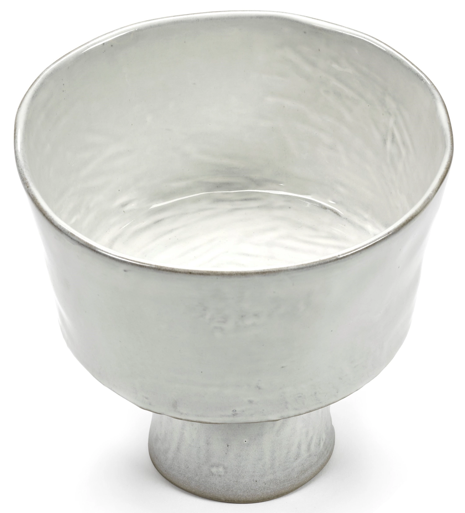 La Mère Plat haut sur pied D18 H16.5 cm Off White