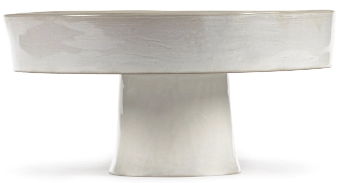 La Mère Teller tief auf Fuss L D25 H12.5 cm Off White