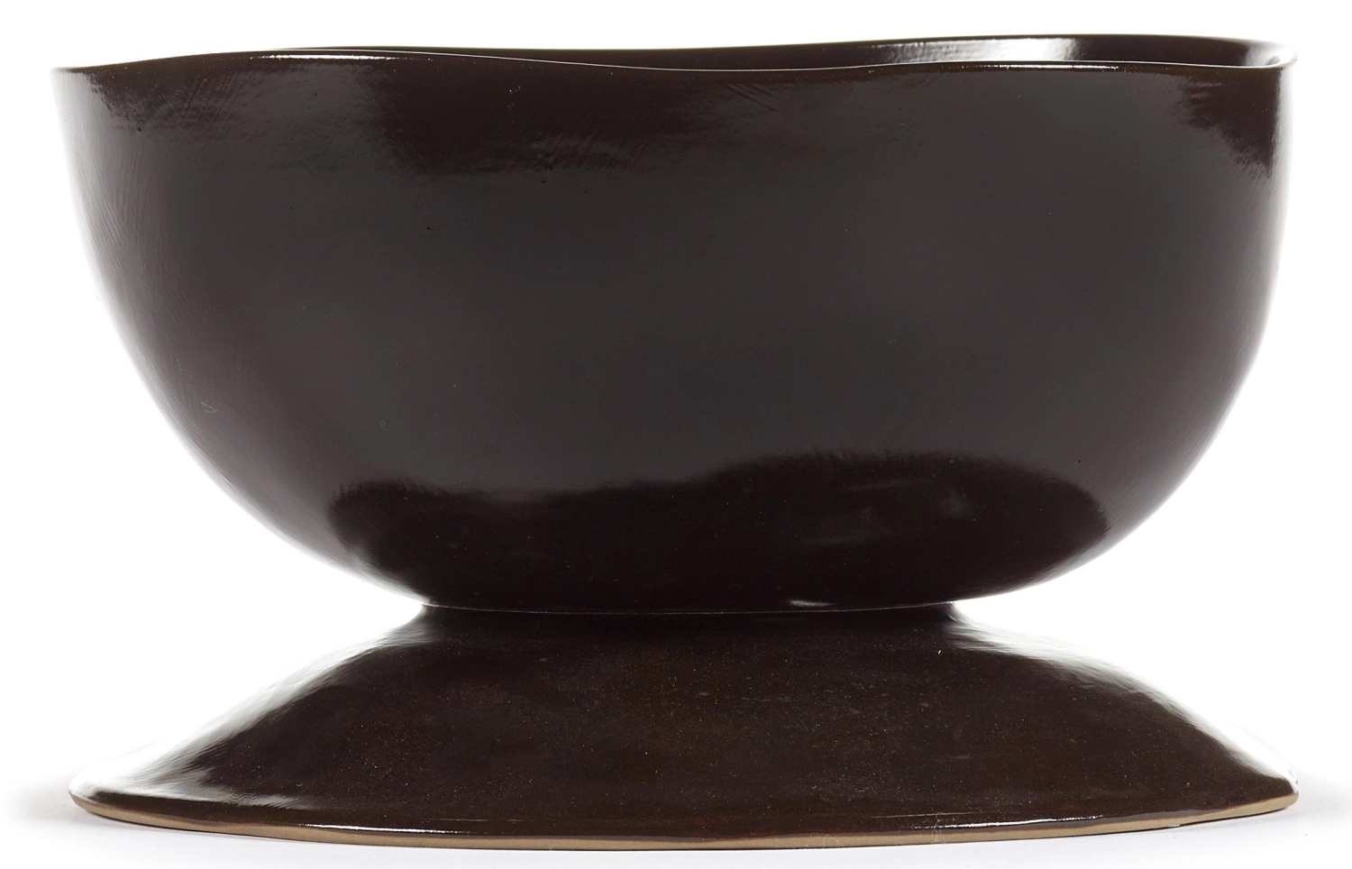 La Mère Schüssel hoch auf Fuss L D20.5 H13 cm Ebony