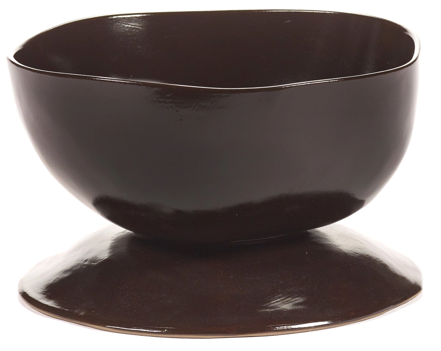 La Mère Schüssel hoch auf Fuss L D20.5 H13 cm Ebony