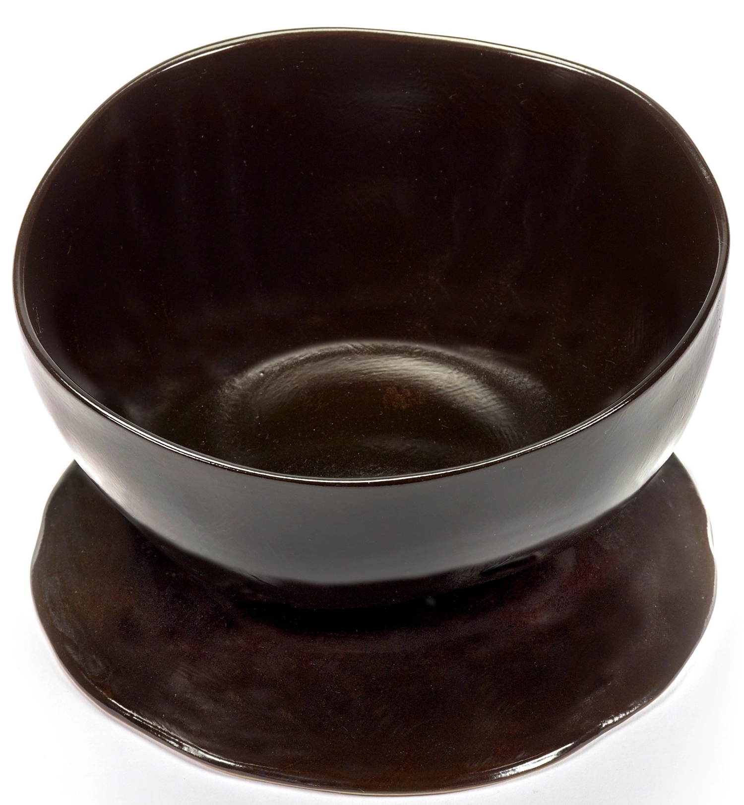 La Mère Schüssel hoch auf Fuss L D20.5 H13 cm Ebony