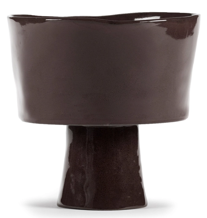 La Mère Plat haut sur pied D18 H16.5 cm Ebony