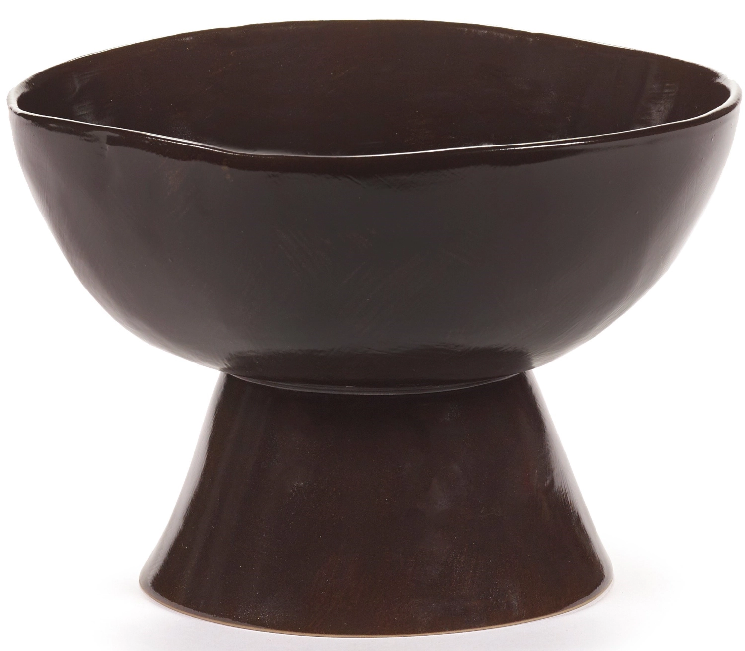 La Mère Schüssel hoch grosser Fuss D20.5 H14.5 cm Ebony