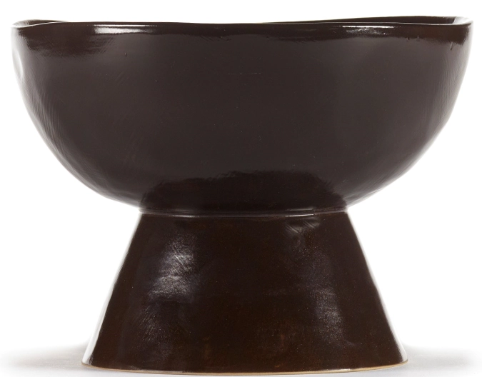 La Mère Plat haut grand pied D20.5 H14.5 cm Ebony