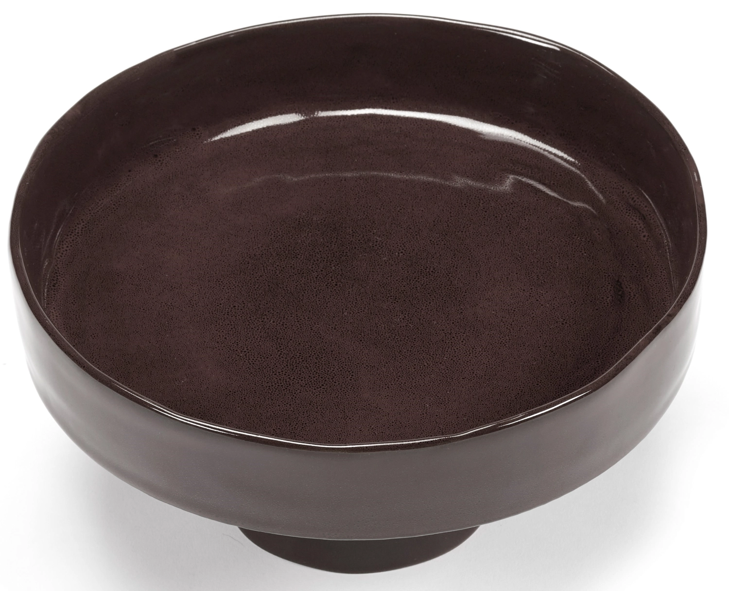 La Mère assiette creuse sur pied L D25 H12.5 cm Ebony