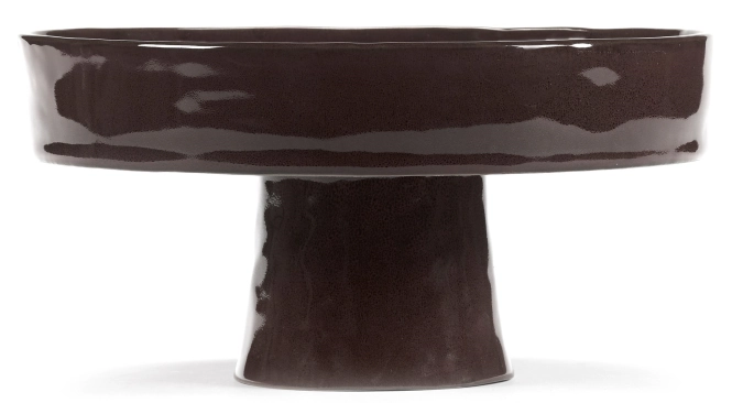 La Mère assiette creuse sur pied L D25 H12.5 cm Ebony