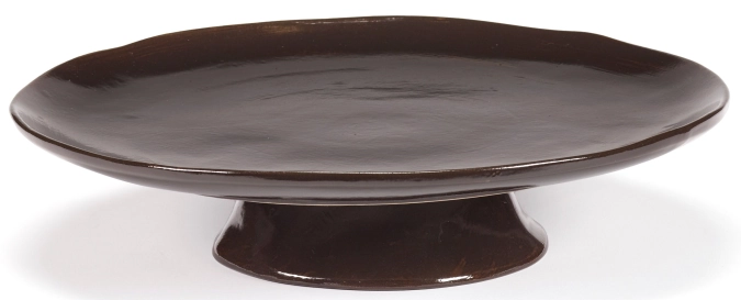 La Mère assiette grande sur pied D30.5 H6cn Ebony