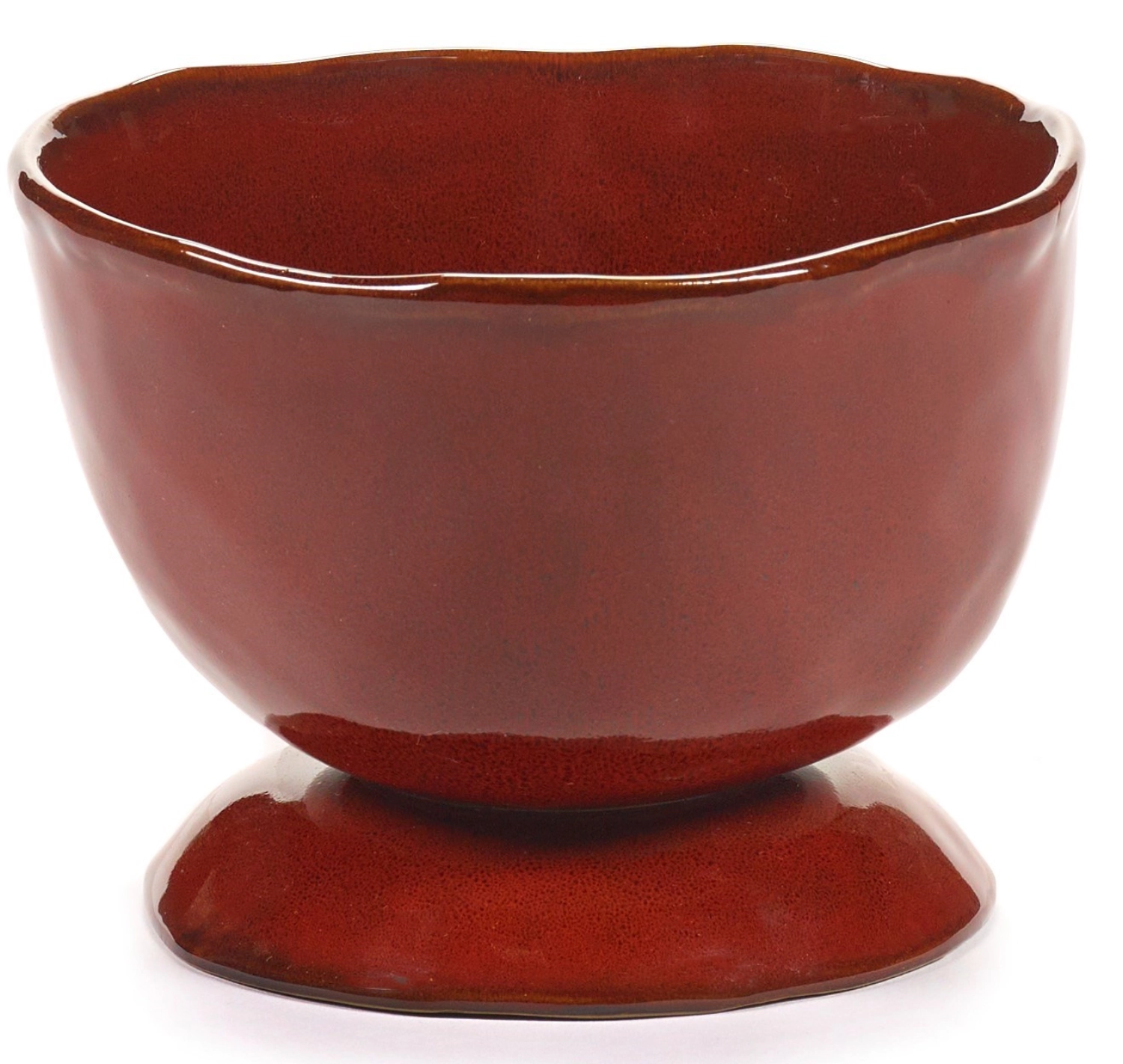 La Mère Plat haut sur pied S D13 H9.5 cm Venetian Red
