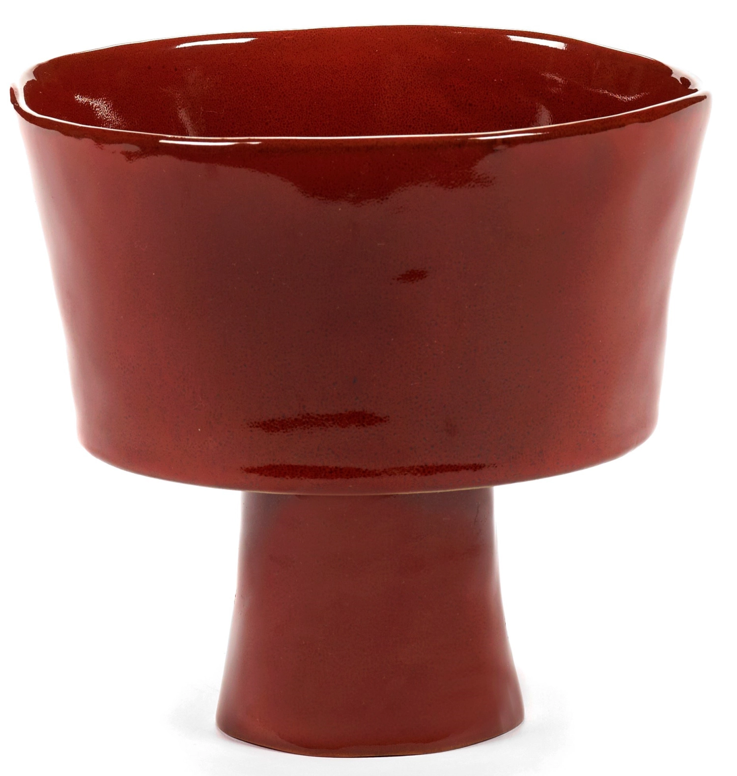 La Mère saladier haut sur pied D18 H16.5 cm Venetian Red