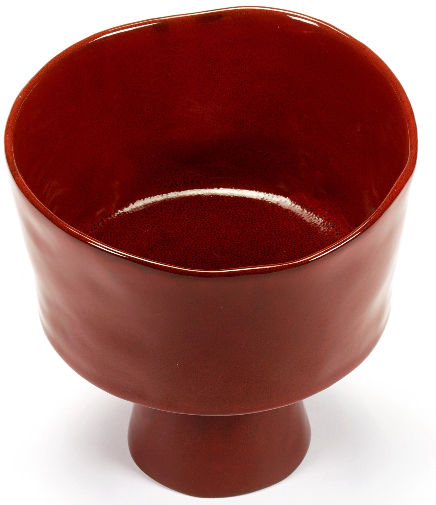 La Mère saladier haut sur pied D18 H16.5 cm Venetian Red
