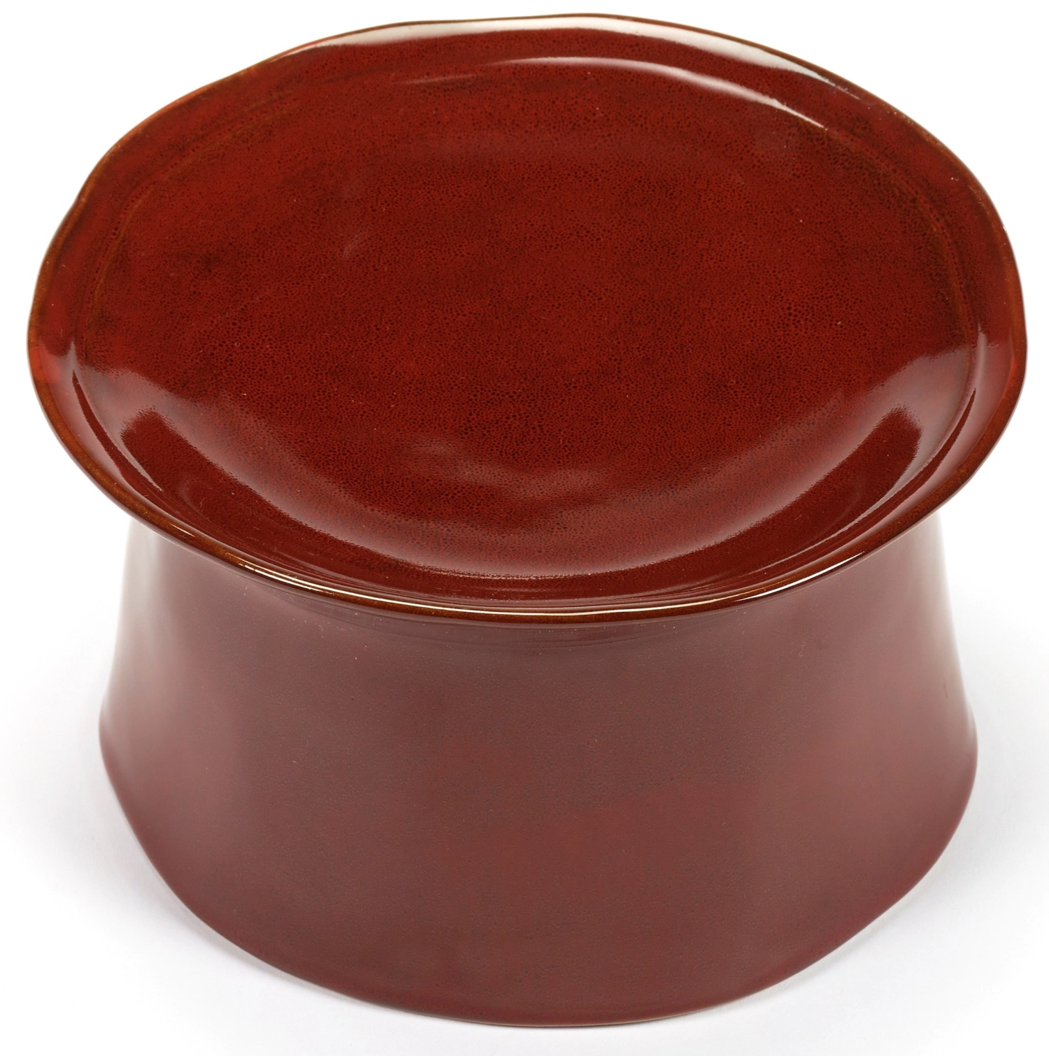 La Mère Assiette creuse grand pied D19.5 H11 cm Venetian Red