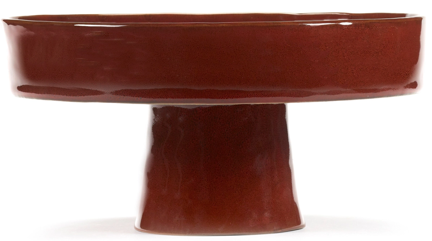 La Mère assiette creuse sur pied D25 H12.5 cm Venetian Red