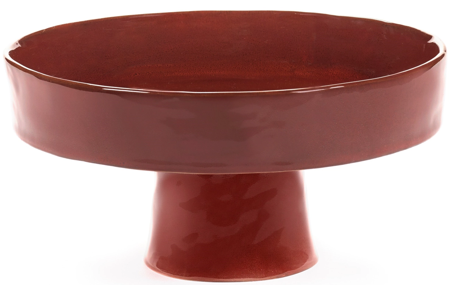 La Mère assiette creuse sur pied D25 H12.5 cm Venetian Red