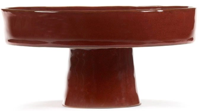 La Mère Teller tief auf Fuss D25 H12.5 cm Venetian Red