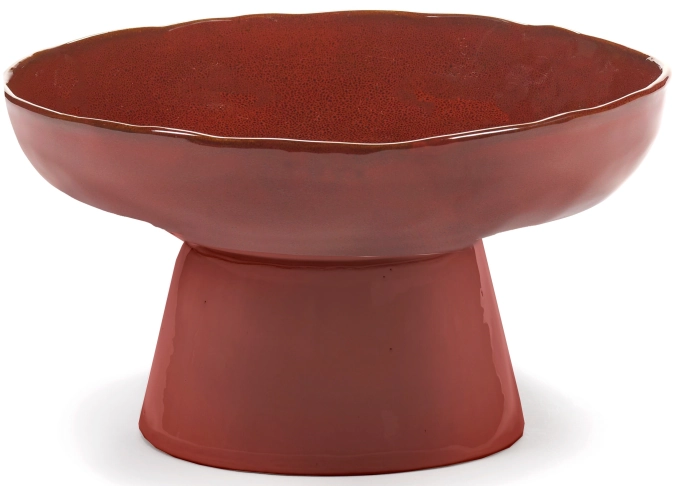 La Mère Servierplatte auf Fuss D31 H18 cm Venetian Red