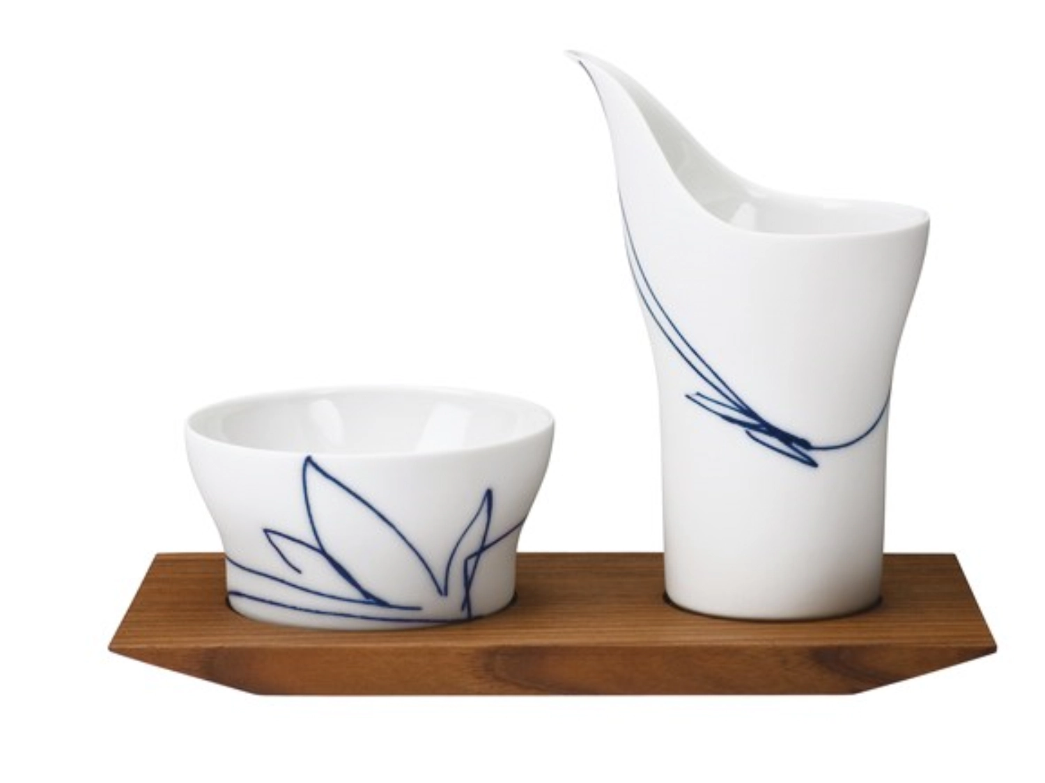 Grenat Lot de 2 petits déjeuners sur plateau