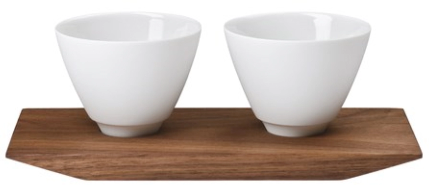 Velvet Lot de 2 coupelles amuse-bouche sur plateau