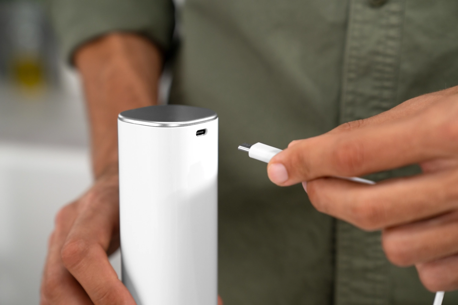 Enfinigy moulin à poivre et à sel électrique blanc 4.7x20.2