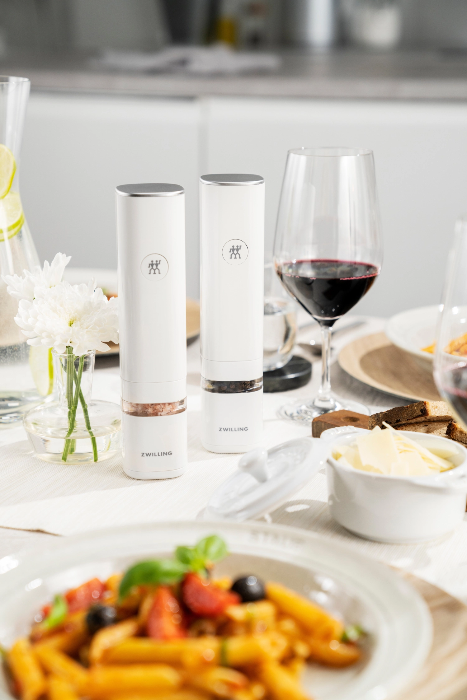 Enfinigy moulin à poivre et à sel électrique blanc 4.7x20.2