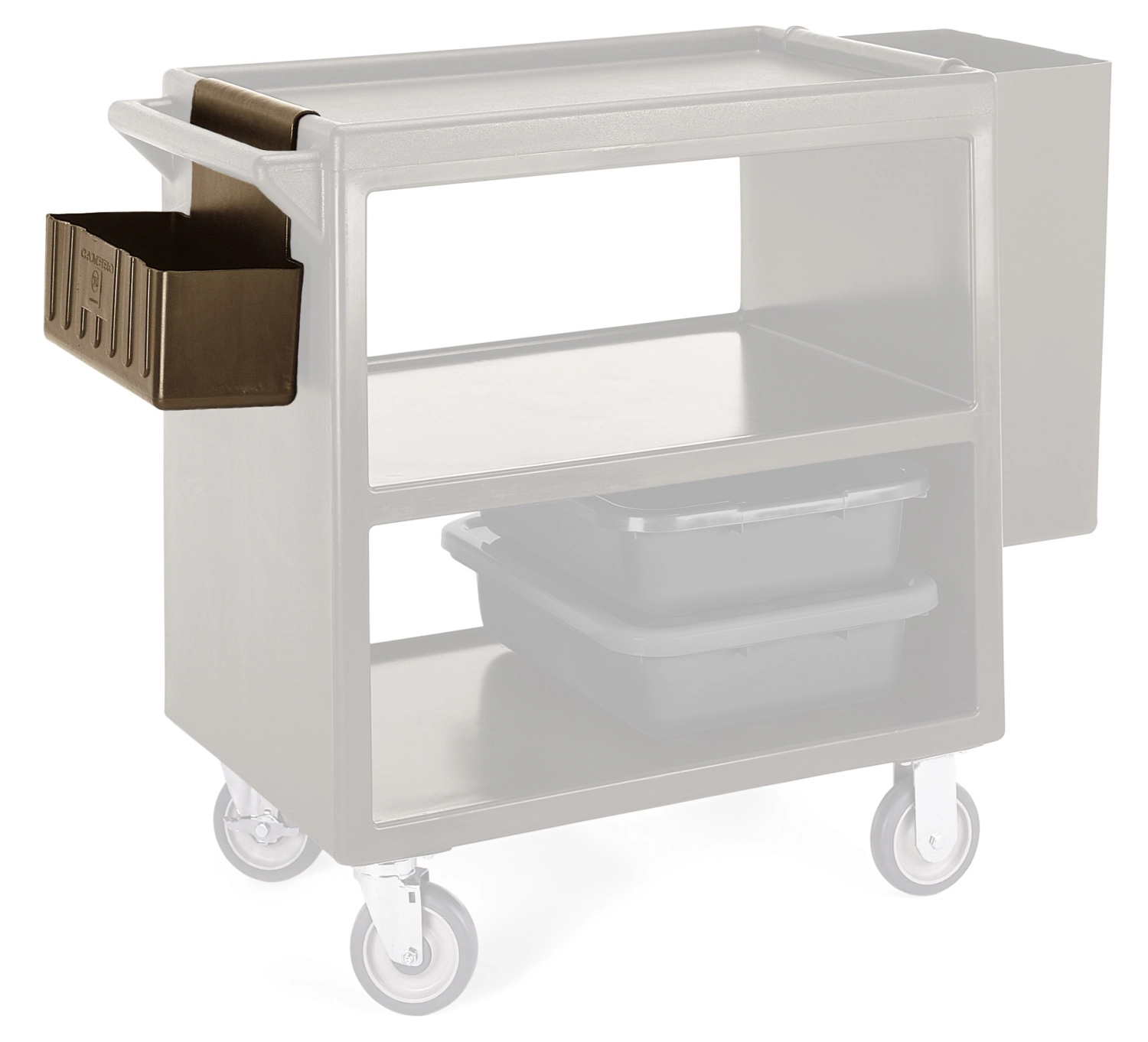 Récipient à couverts brun foncé