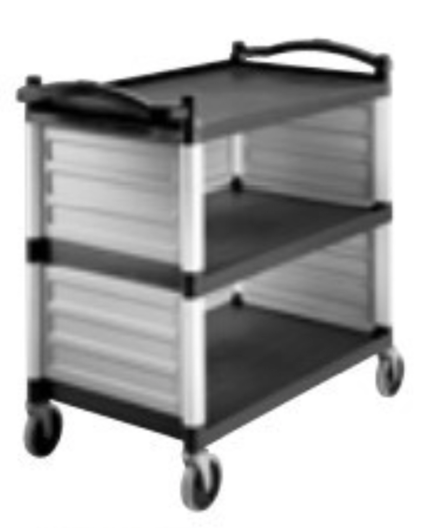 Chariot de service 3 étages Noir