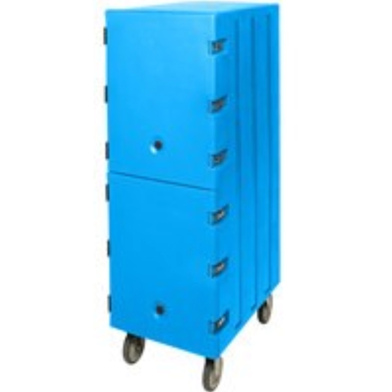 Récipient double bleu glacé