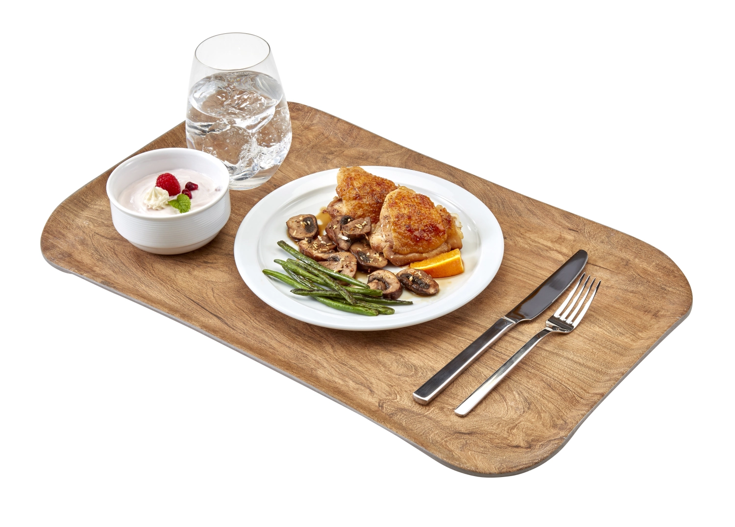 Versa Century Holzoptik Tablett GN 1/1 Braun-Olive