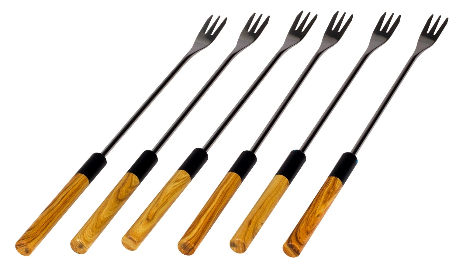 Fourchettes à fondue slim en plastique, manche en pp