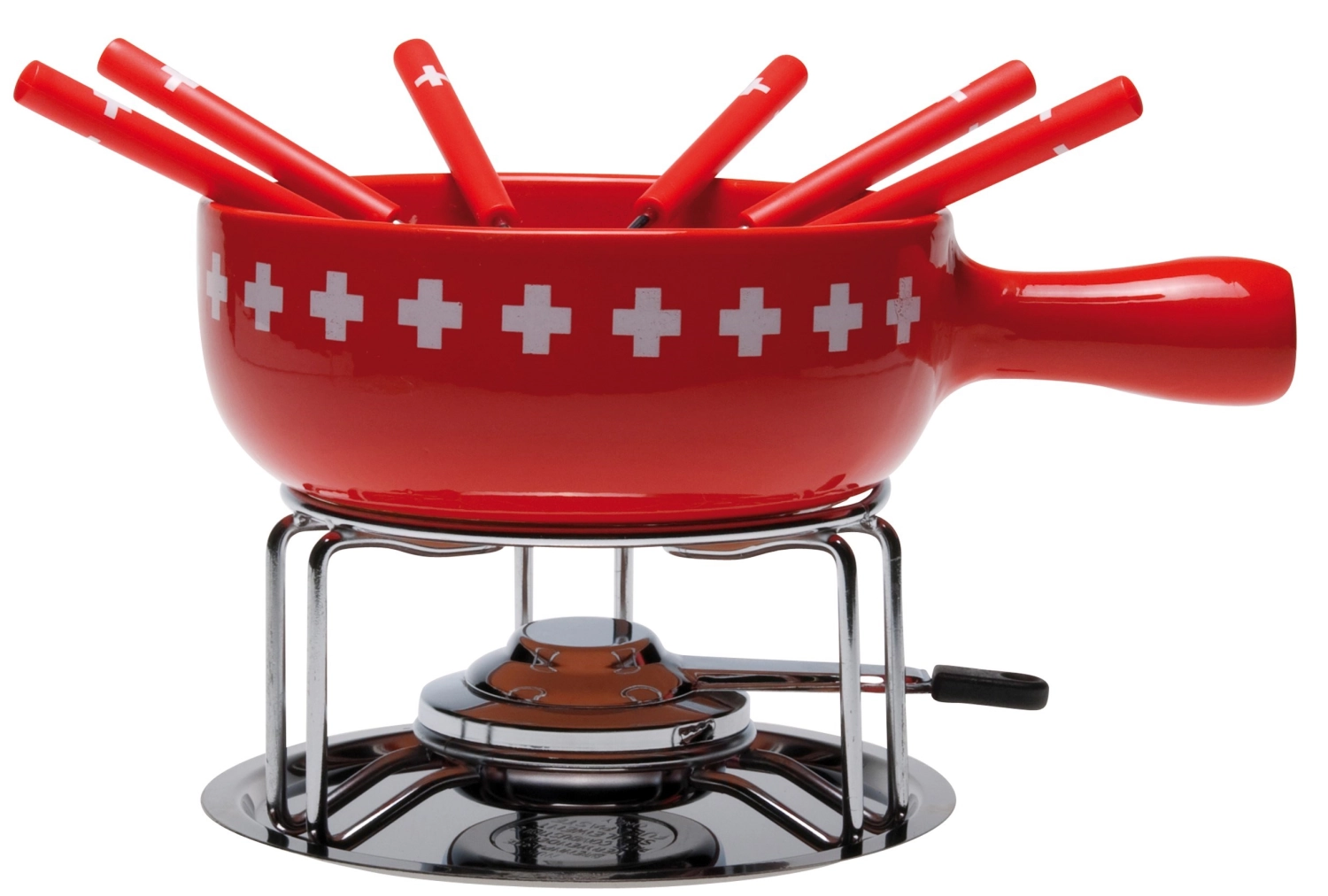 Set à fondue au fromage « CH-Band »,9 pièces, Ø 22 cm,rouge