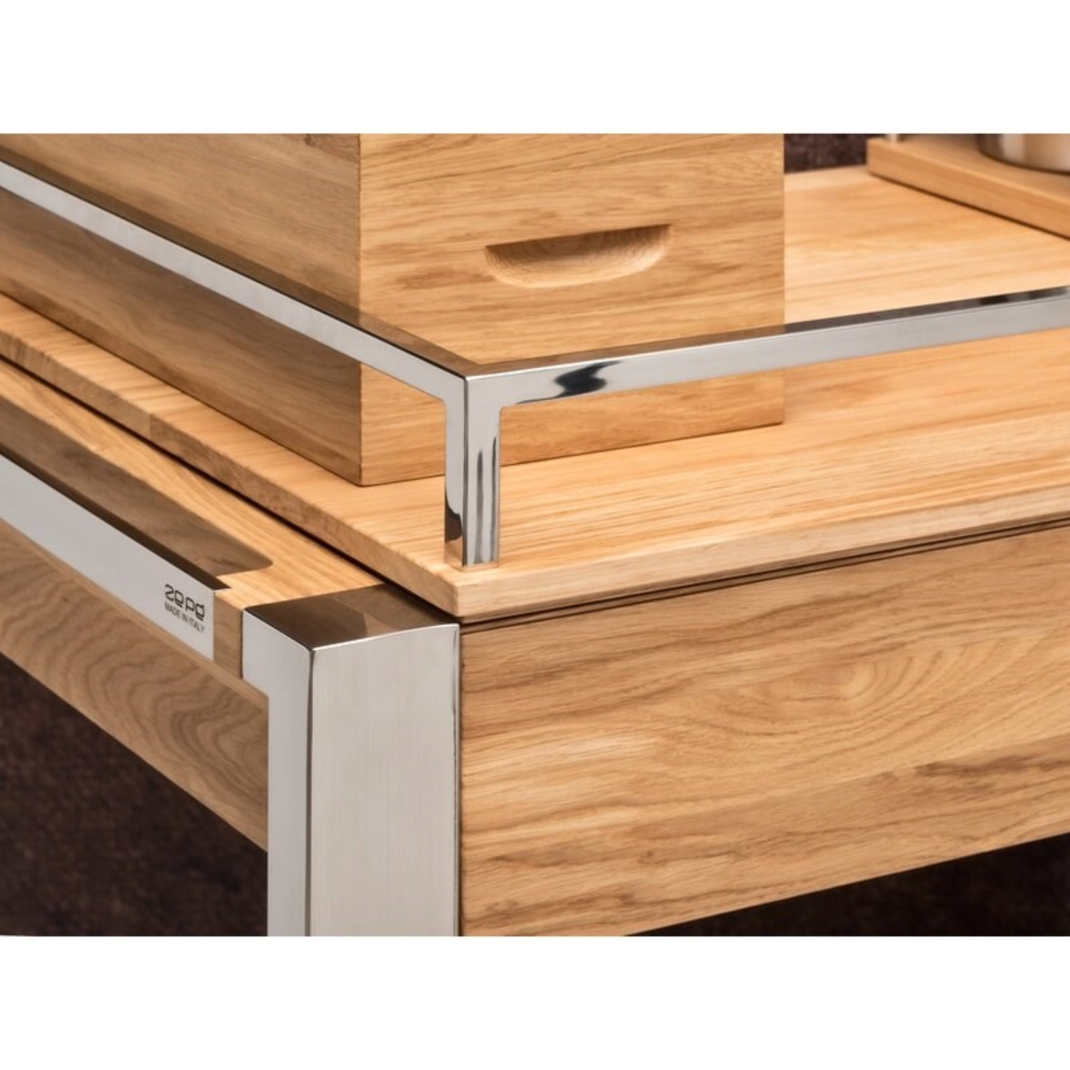 SMILE Flaschenhalter 44x17.5x12cm Eiche