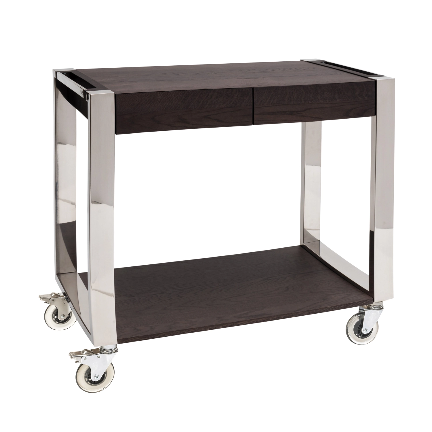 SMILE INOX Chariot de service 84x48x84cm wengé