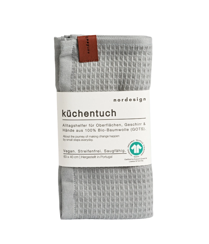 Kitchen towel torchon stockholm grey, gris clair 50x50cm