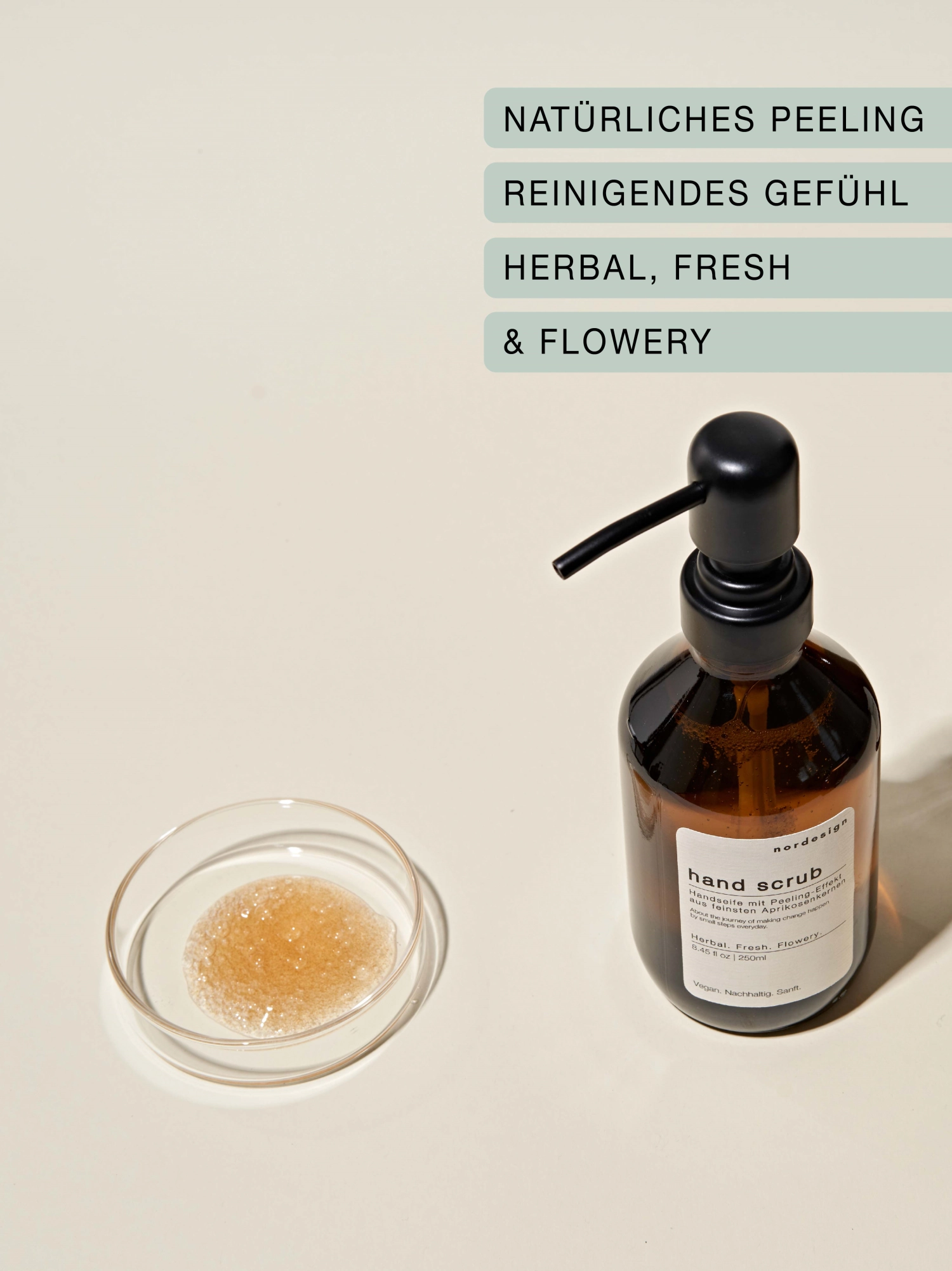 Hand Scrub Handseife mit Kunststoffpumpe