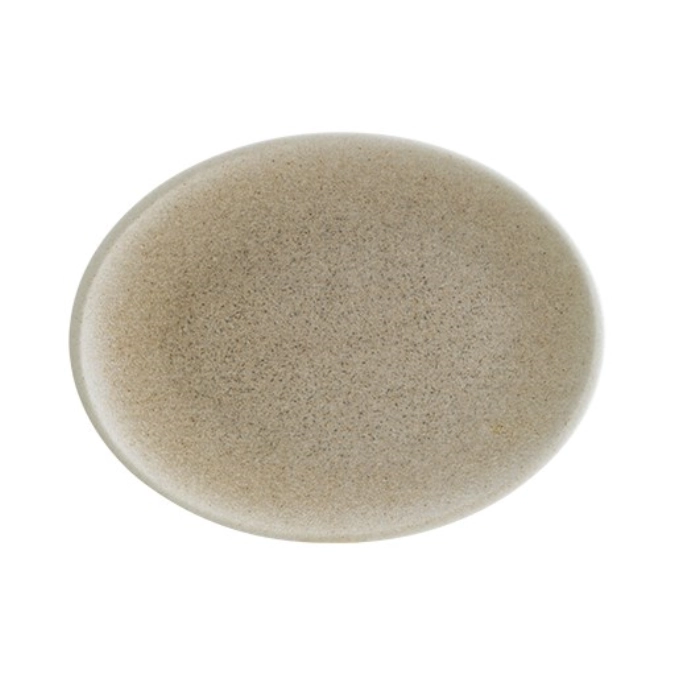 Assiette ovale Luca Salmon Matt Moove 25x19cm