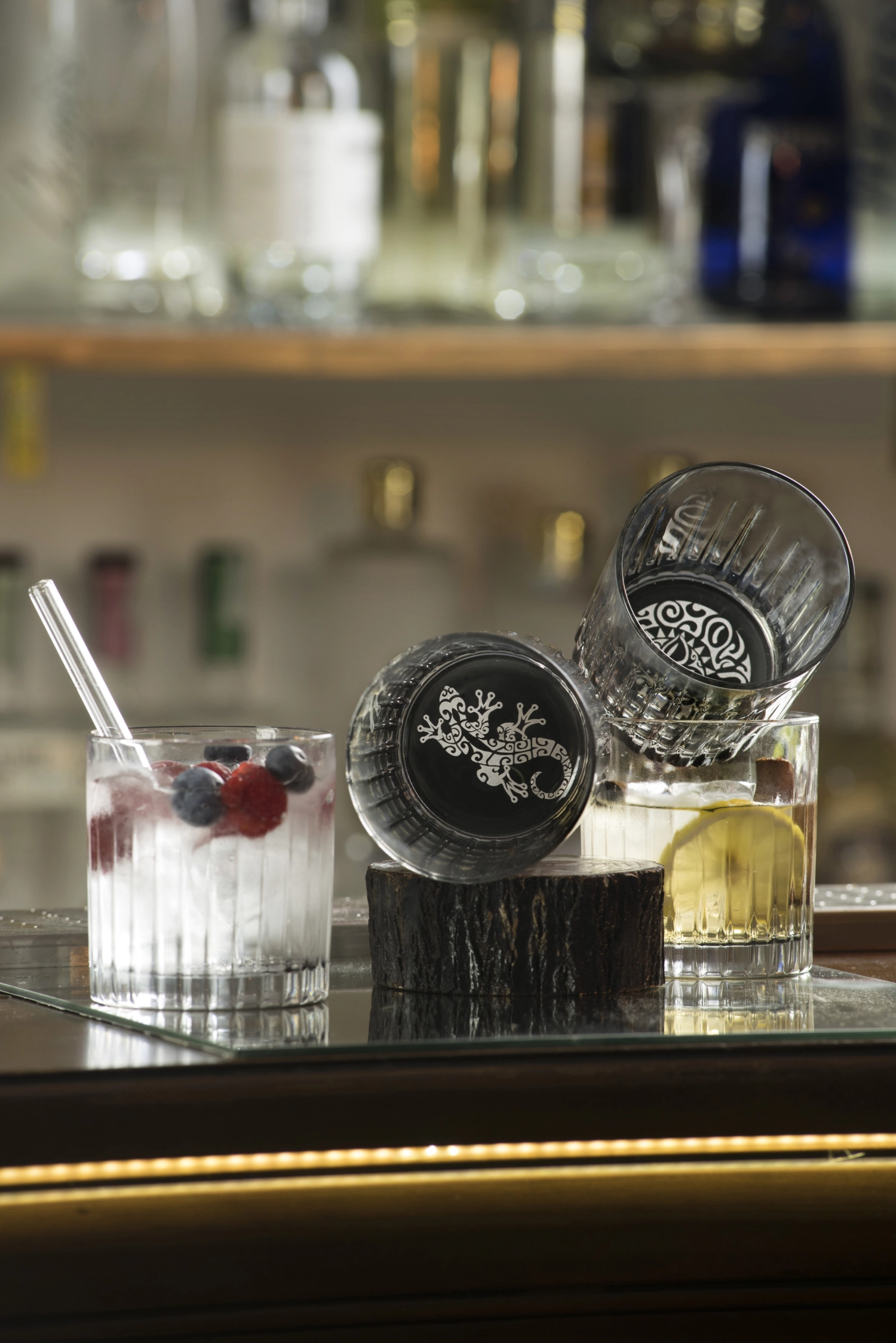 6er Set Maori Dof Becher u. Geko