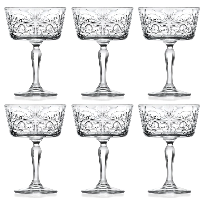 Set de 6 coupes à champagne tattoo coppe ø10 h14 cm, 27cl