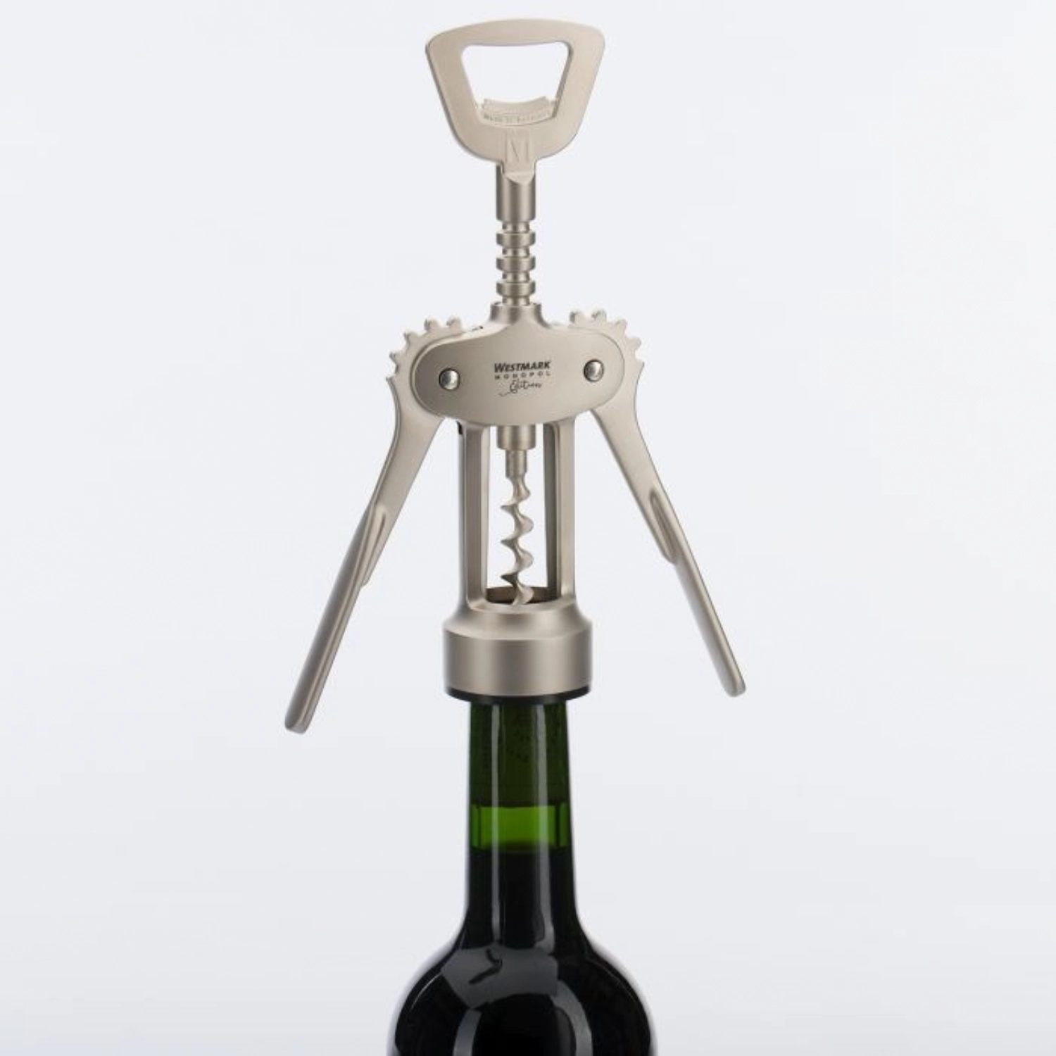 Tire-bouchon à levier fino, satiné, 20x7.5x4cm