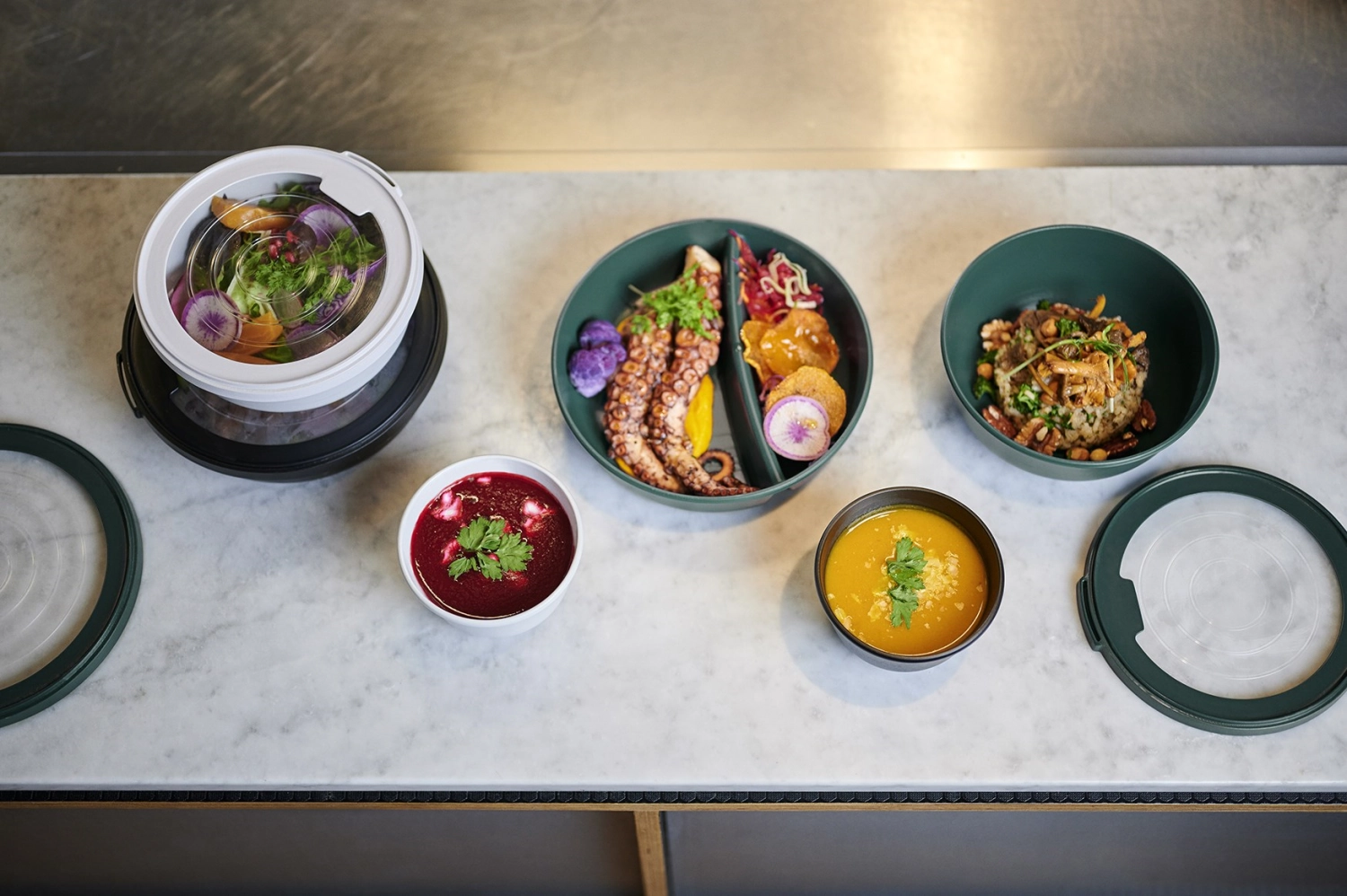 Bol réutilisable Trio Pro 2x250 + 500 ml, pin nordique