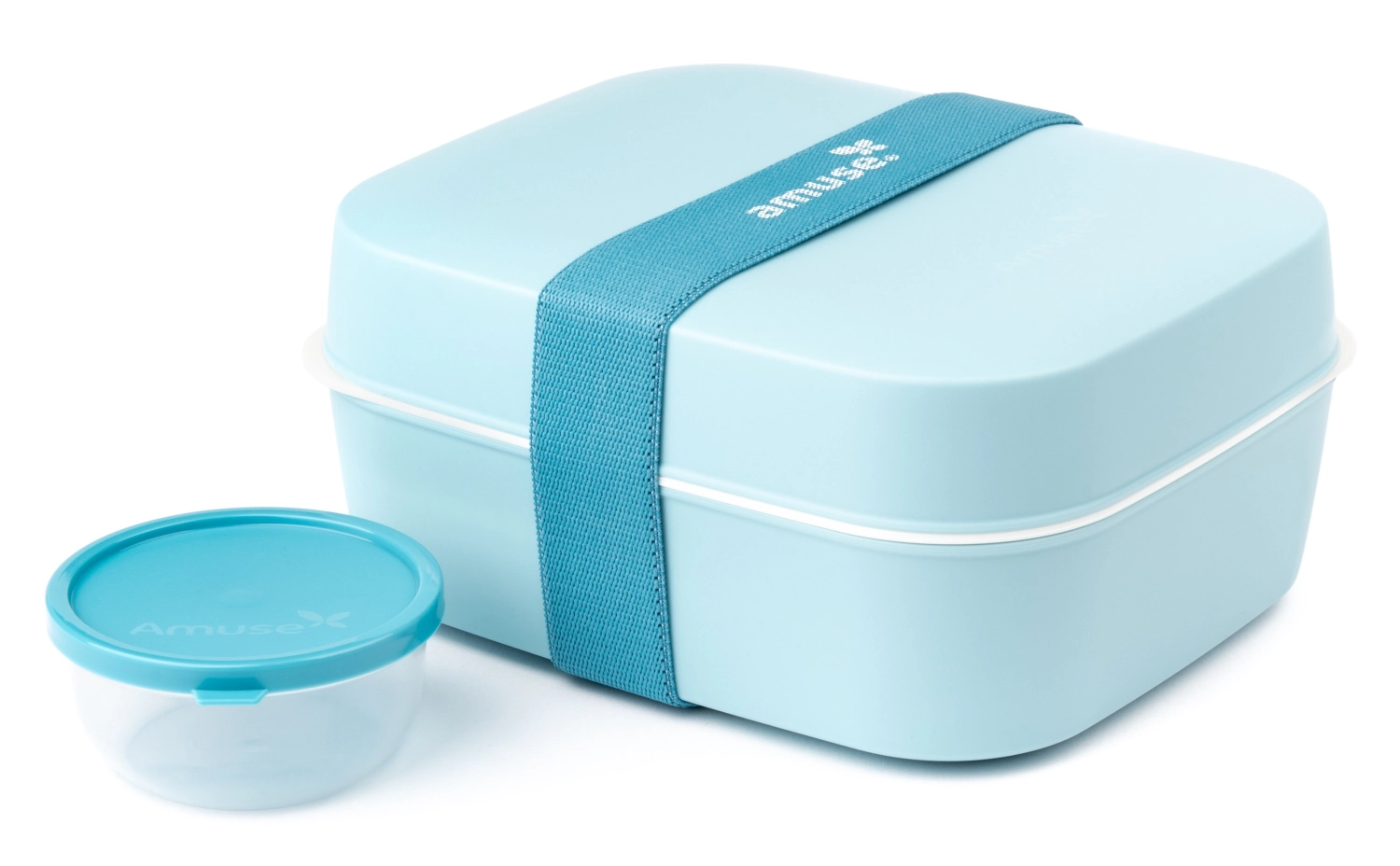 Amuse basic boîte à lunch 3 en 1 18x15x8.5cm bleu
